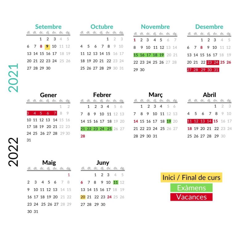 2021-2022 Calendario