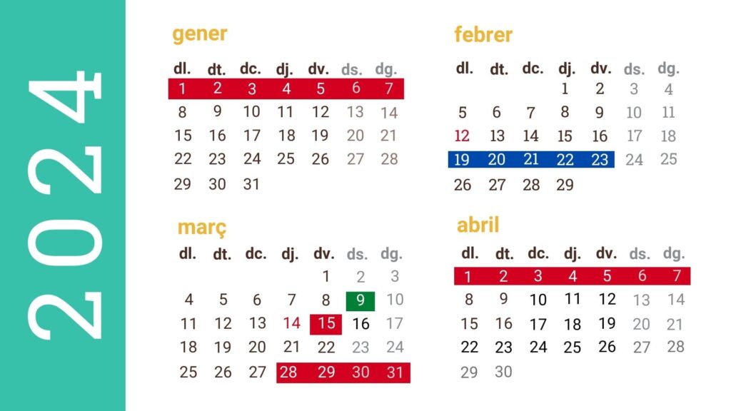 Calendari 2023-2024 inlingua 2